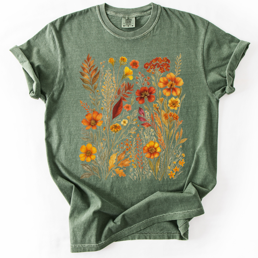 Autumn Floral - Comfort Colors Relaxed Fit Premium T Shirt