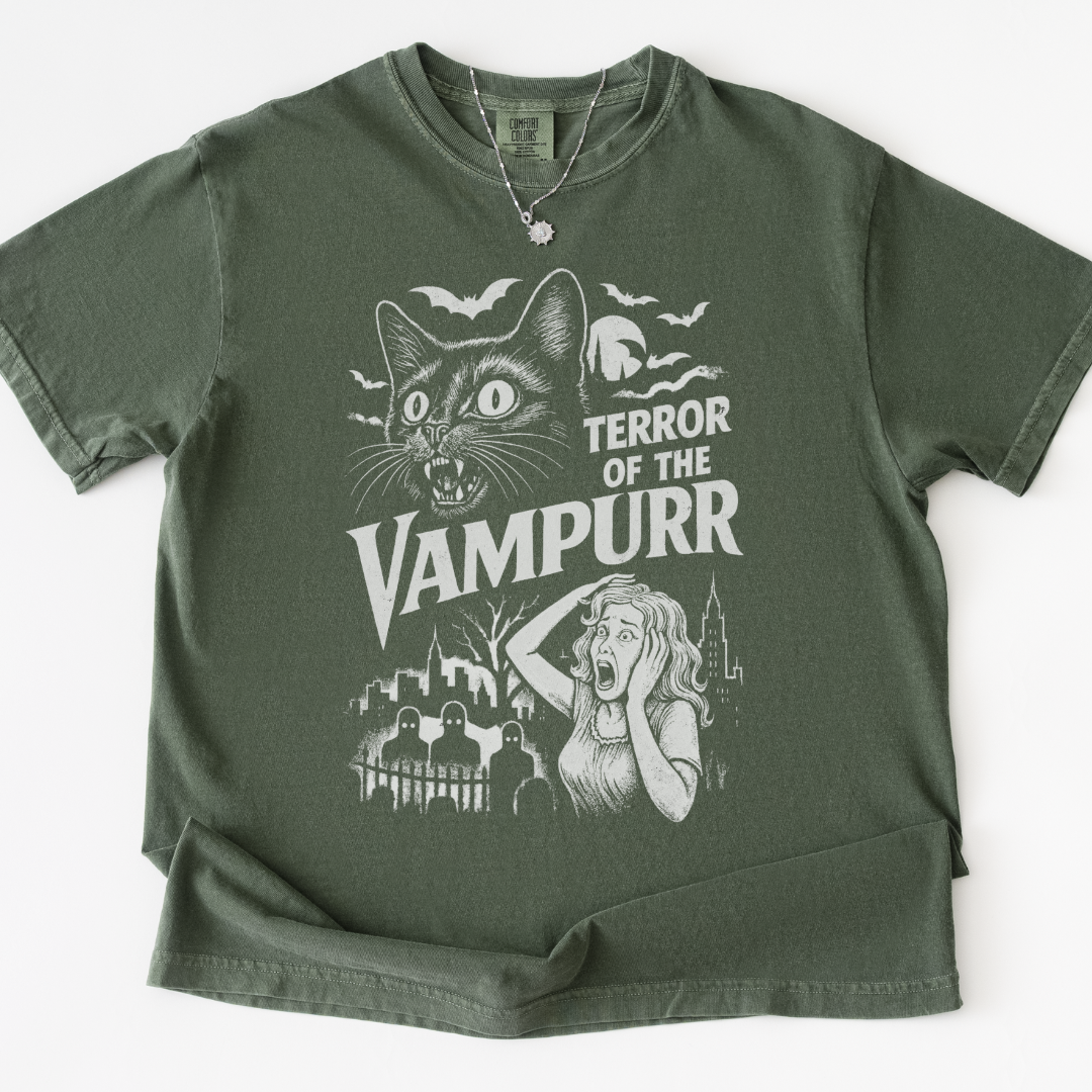 Terror Of The Vampurr -  Relaxed Fit Vintage Wash T Shirt
