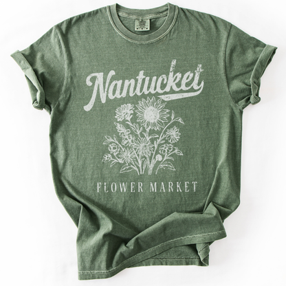 Nantucket Flower Market - Comfort Colors Relaxed Fit Premium T Shirt