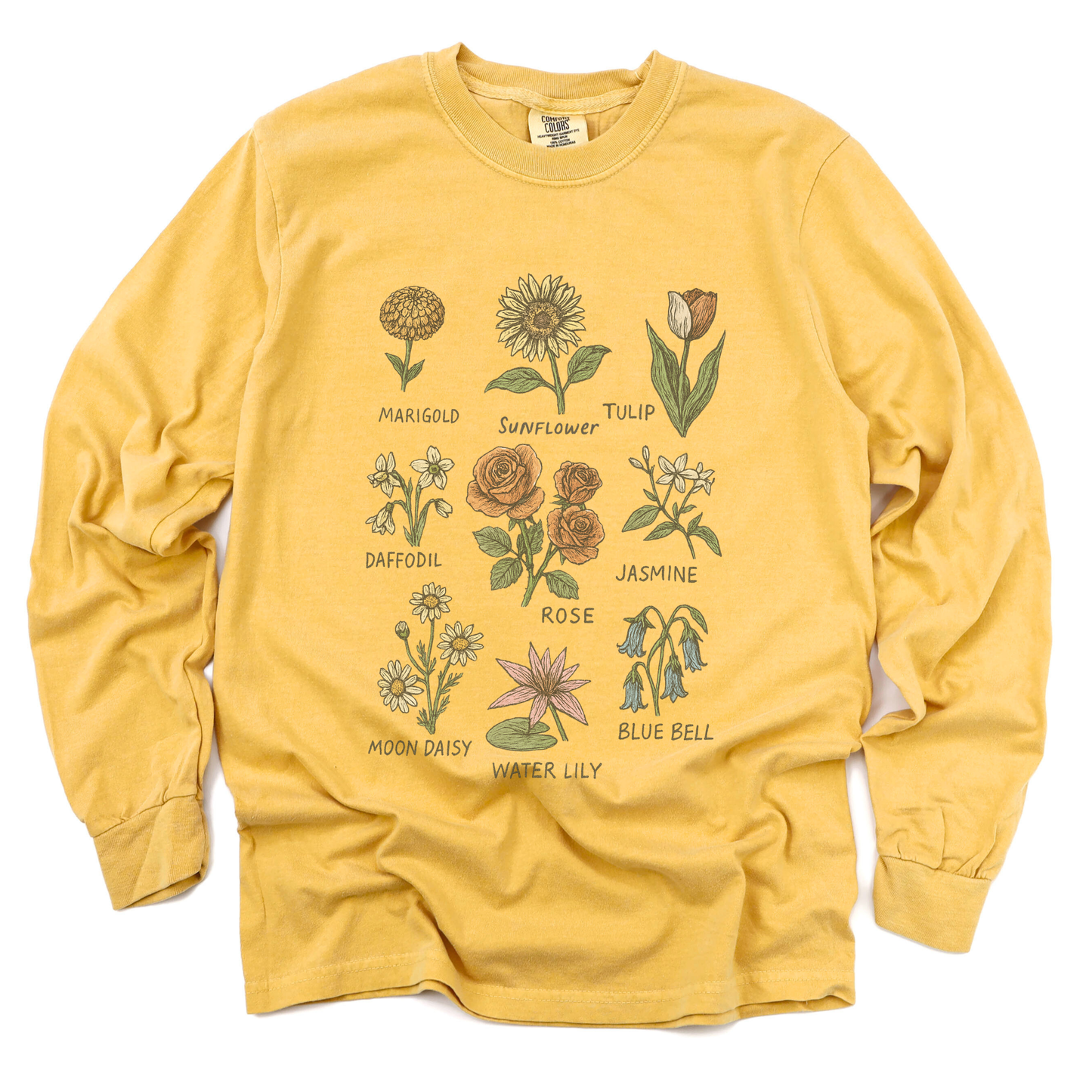 Botanical Sketchbook - Comfort Colors Premium Long Sleeve T Shirt