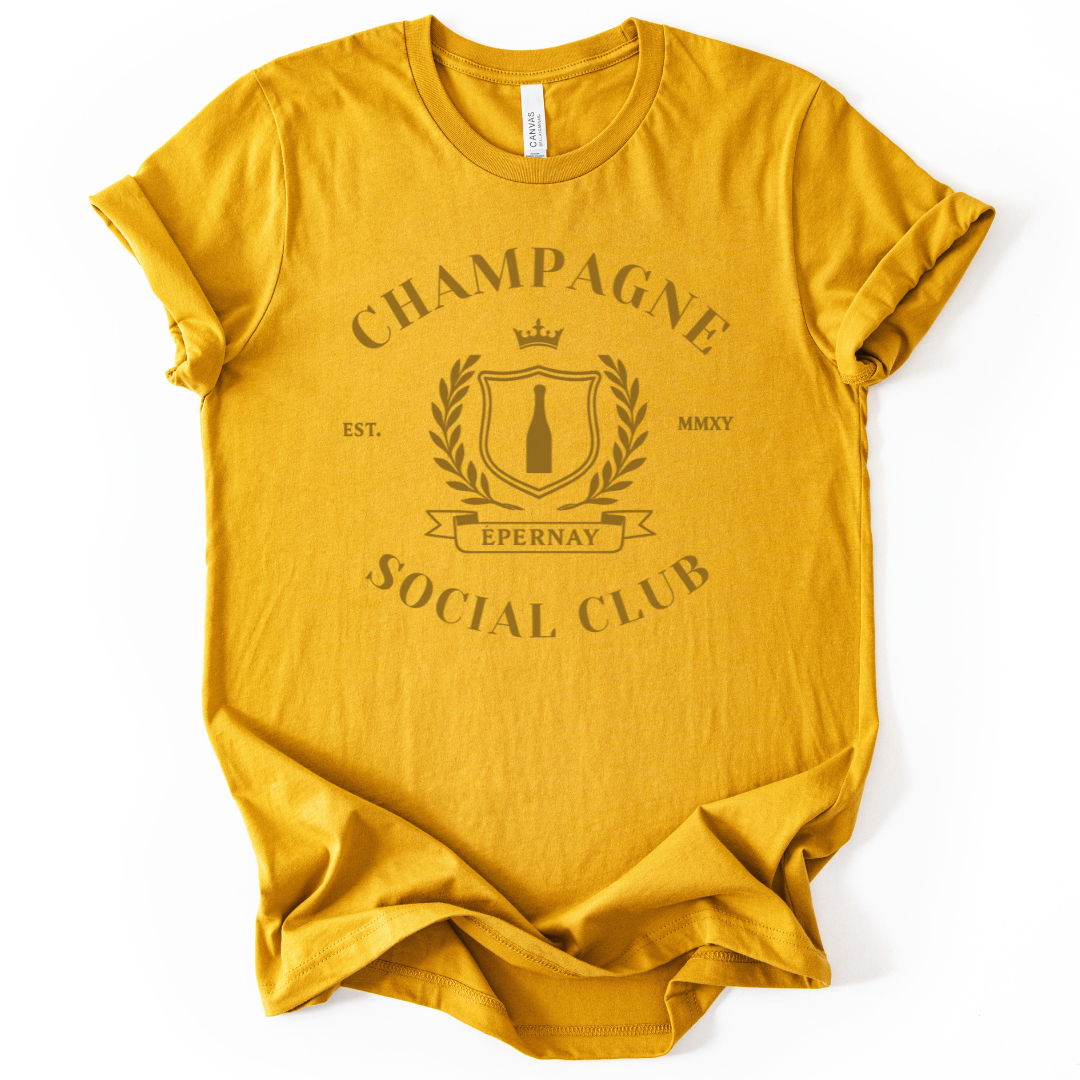 Champagne Social Club - Bella Canvas Super Soft Fitted T Shirt