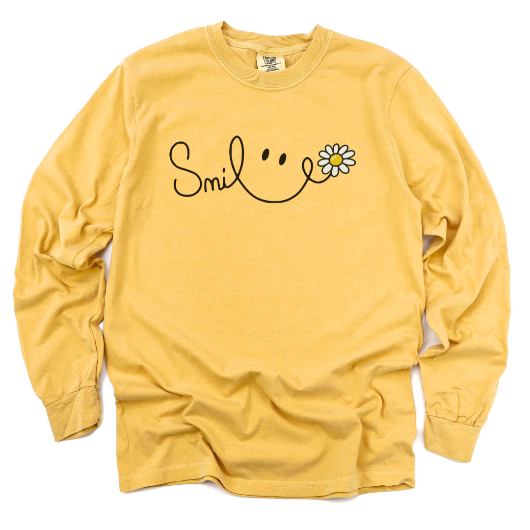 Smile - Comfort Colors Long Sleeve Premium T Shirt