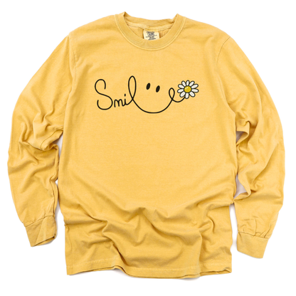 Smile - Comfort Colors Long Sleeve Premium T Shirt