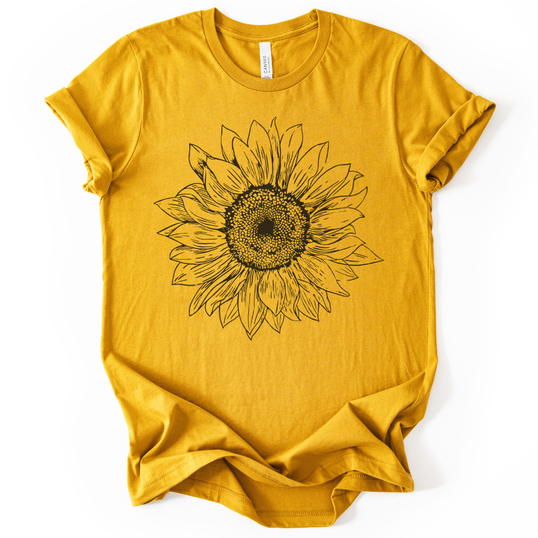 Graphite Sunflower - Bella Canvas Super Soft Standard Fit T Shirt