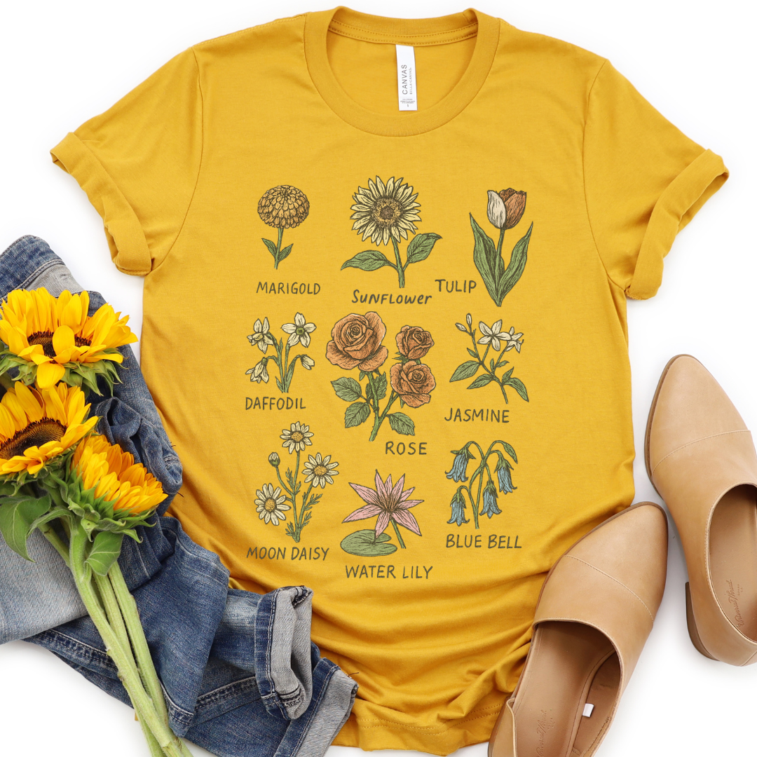 Botanical Sketchbook - Bella Canvas Super Soft T Shirt