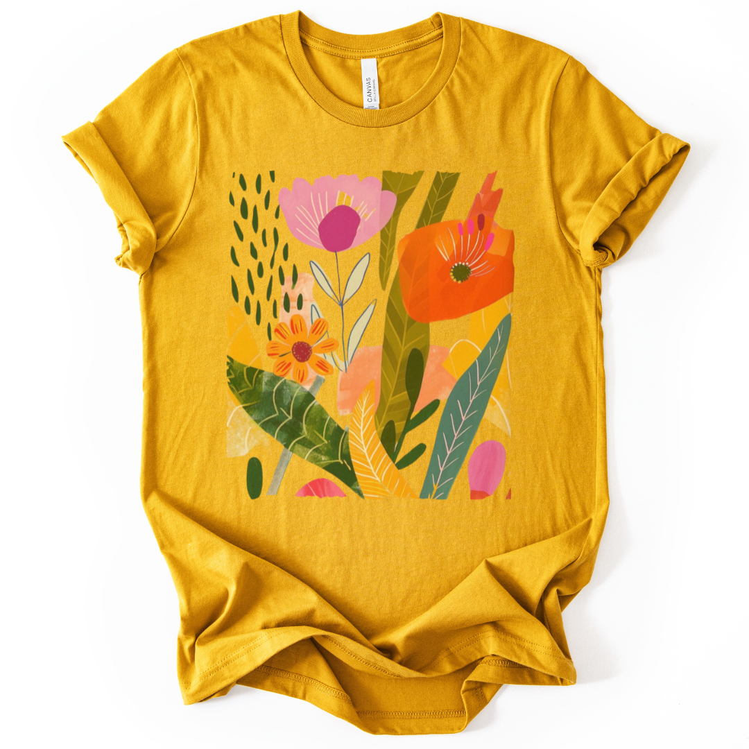 Modern Art Plant Print  - Bella Canvas Super Soft T Shirt