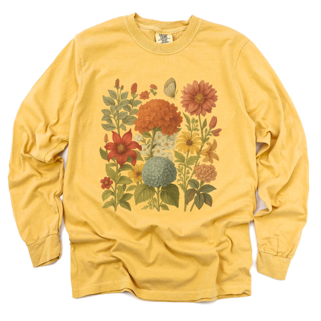 Hydrangea Bloom - Comfort Colors Premium Long Sleeve T Shirt