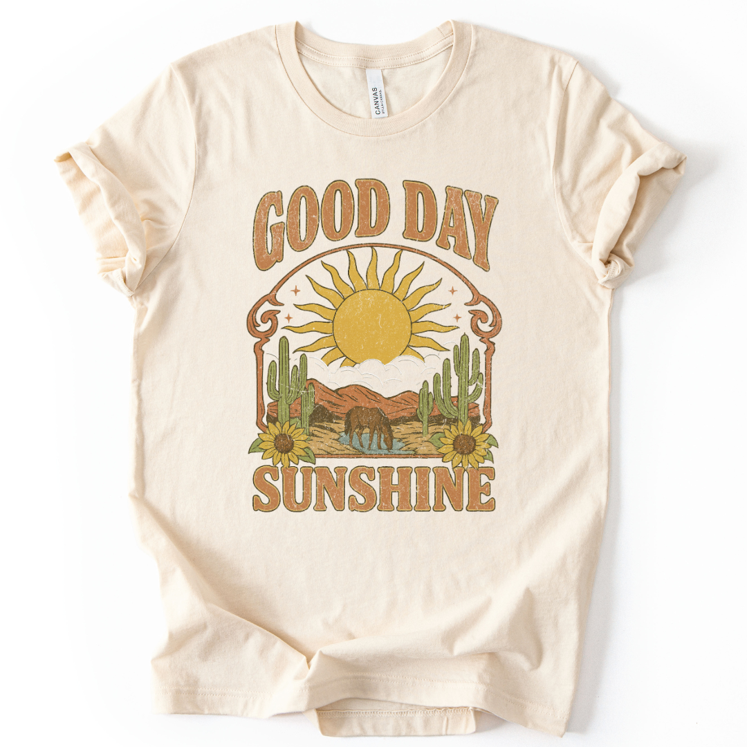 Good Day Sunshine - Bella Canvas Super Soft Straight Cut T shirt