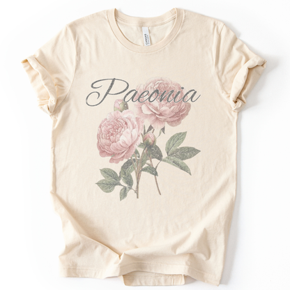 Paeonia, Vintage Tee - Bella Canvas Straight Cut Tee