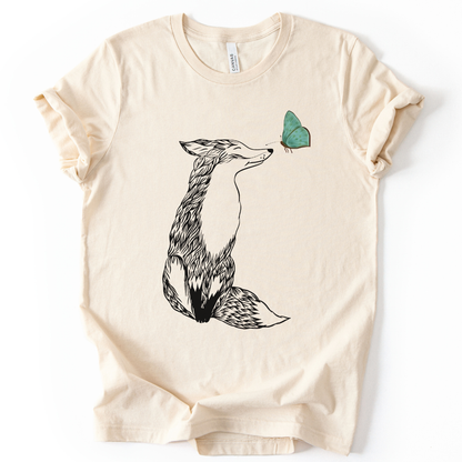 Fox & Butterfly - Bella Canvas Super Soft Straight Cut T shirt