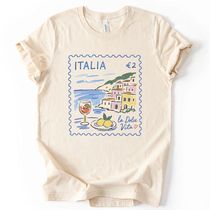 Postage from Positano - Bella Canvas Super Soft Fitted T Shirt