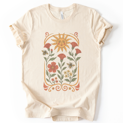 Golden Floral - Bella Canvas Super Soft T Shirt