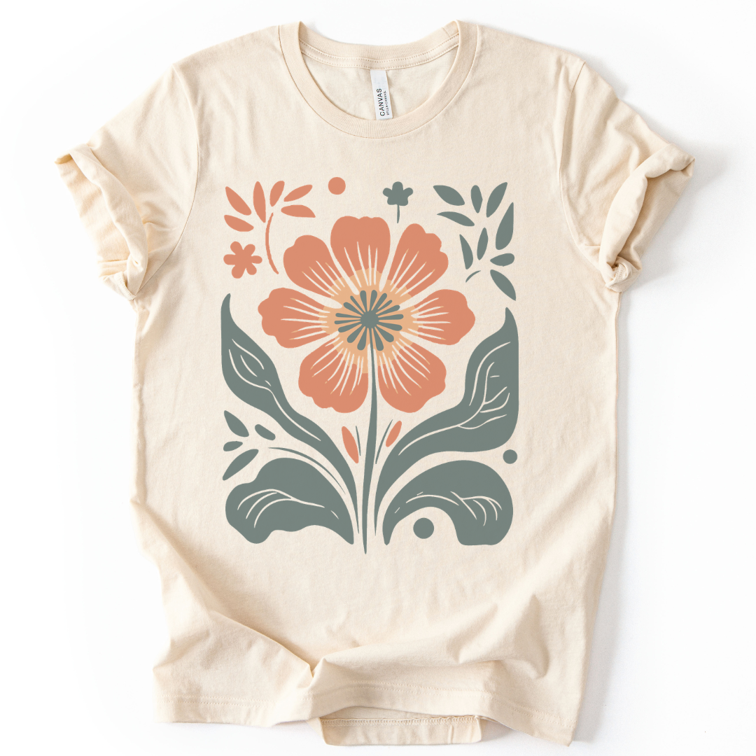 Retro Floral - Bella Canvas Super Soft T Shirt