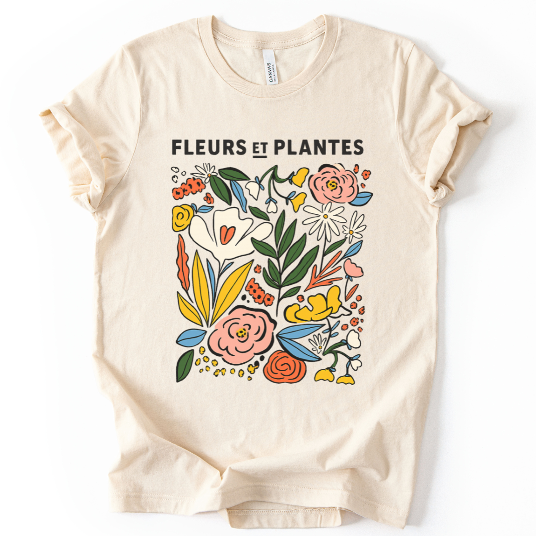 Fleurs Et Plantes - Bella Canvas Super Soft T Shirt