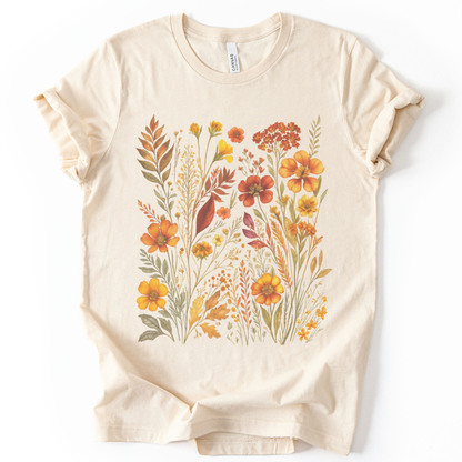 Autumn Floral  - Bella Canvas Super Soft T Shirt