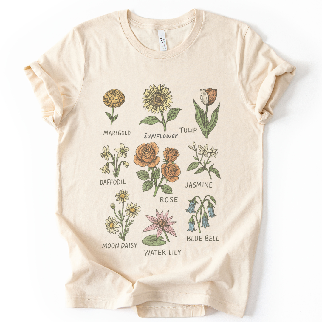 Botanical Sketchbook - Bella Canvas Super Soft T Shirt
