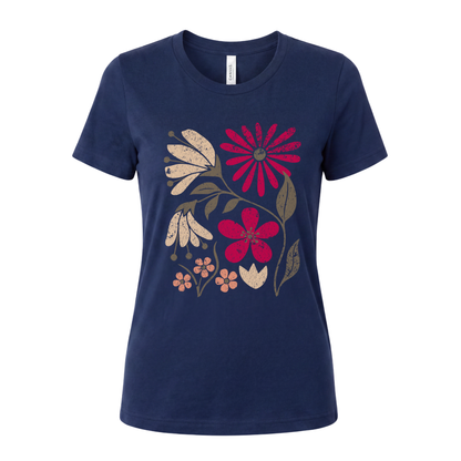 Field Of Bloom (Vintage Distressed Print) - Women's Perfect Tee