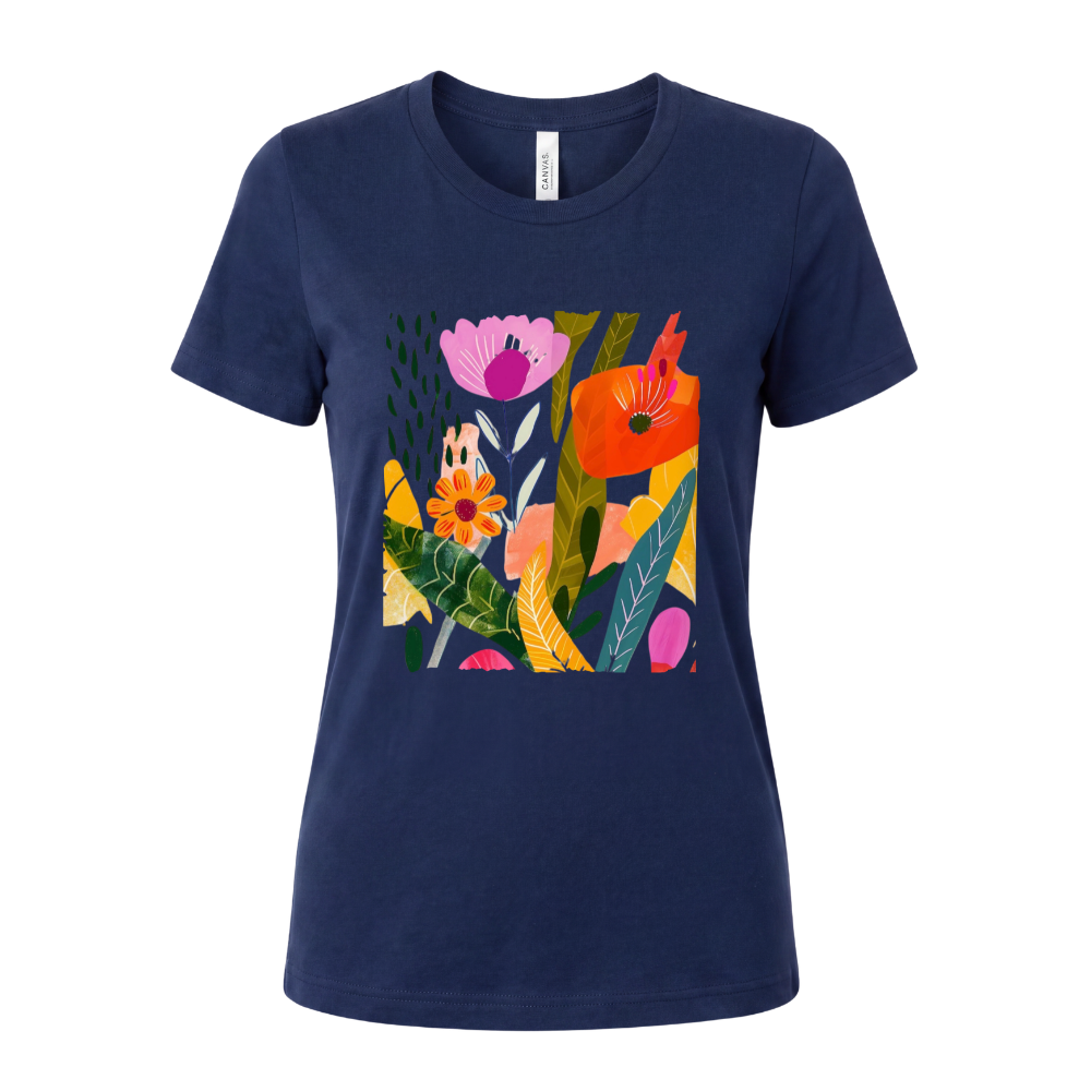 Modern Art Plant Print - Women's Perfect Tee