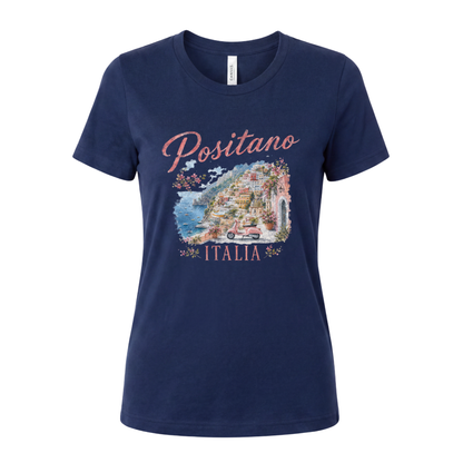 Vintage Positano Painting - Women's Perfect Tee