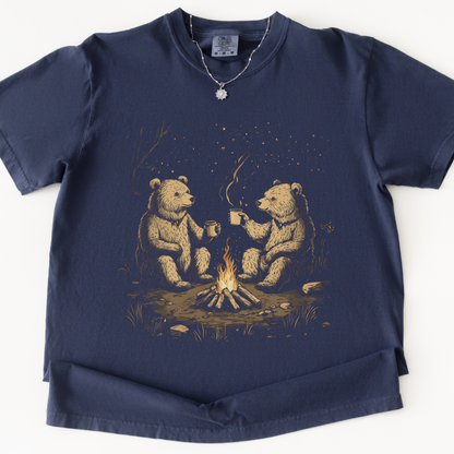 Camping Bears - Comfort Colors Relaxed Fit Premium T Shirt