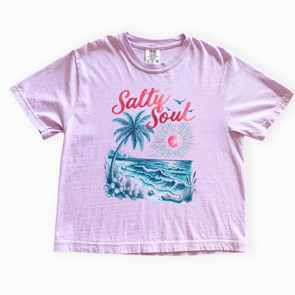 Salty Soul - Comfort Colors Boxy Cropped Tee