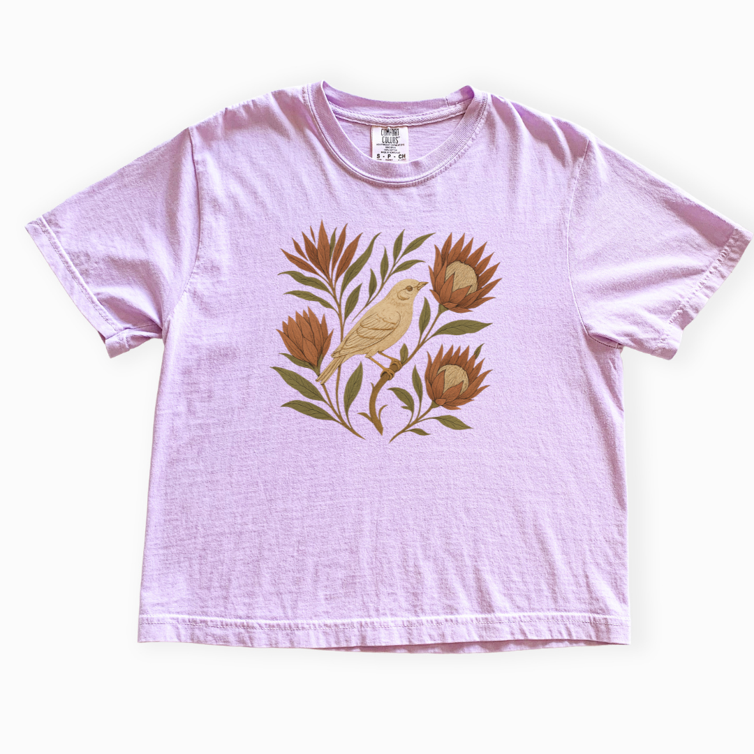 Nature's Chorus - Comfort Colors Boxy Cropped Tee