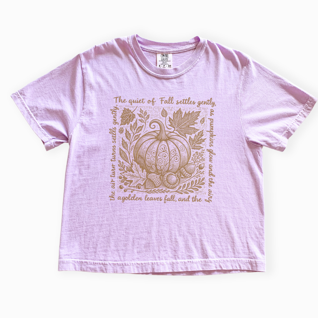 The Quiet Of Fall - Comfort Colors Boxy Cropped Tee