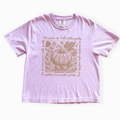 The Quiet Of Fall - Comfort Colors Boxy Cropped Tee