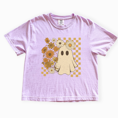 Floral Ghost - Comfort Colors Boxy Cropped Tee
