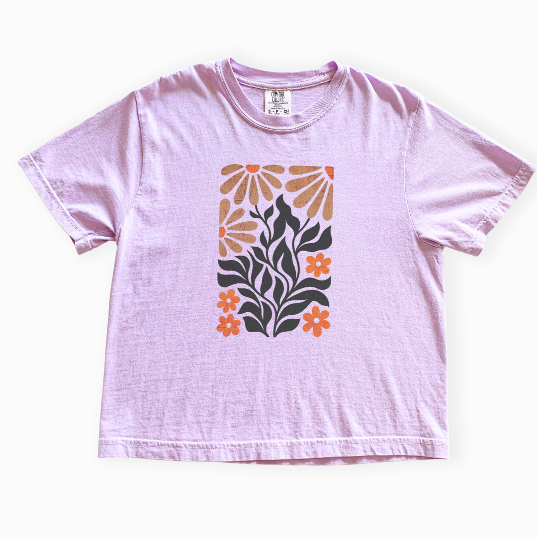 Wildlight Flora - Comfort Colors Boxy Cropped Tee