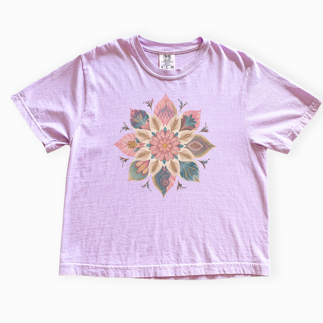 Serenity - Comfort Colors Boxy Cropped Tee