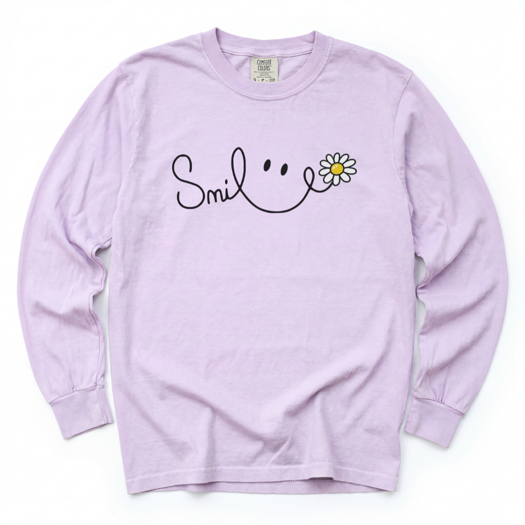 Smile - Comfort Colors Long Sleeve Premium T Shirt