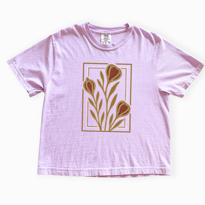 Floraison Noire - Comfort Colors Boxy Cropped Tee