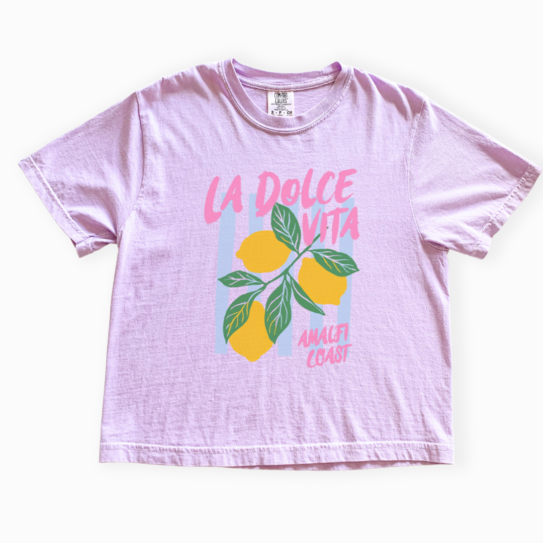 La Dolce Vita - Comfort Colors Boxy Cropped Tee