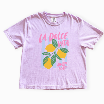 La Dolce Vita - Comfort Colors Boxy Cropped Tee