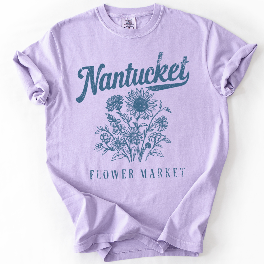 Nantucket Flower Market - Comfort Colors Relaxed Fit Premium T Shirt