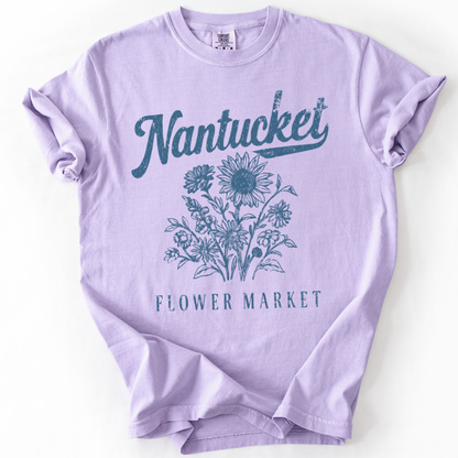 Nantucket Flower Market - Comfort Colors Relaxed Fit Premium T Shirt