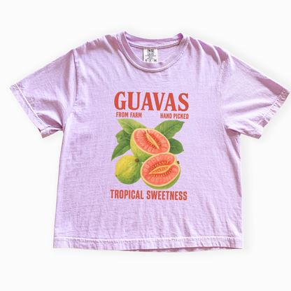 Guavas Tropical Sweetness Tee - Comfort Colors Boxy Cropped Tee
