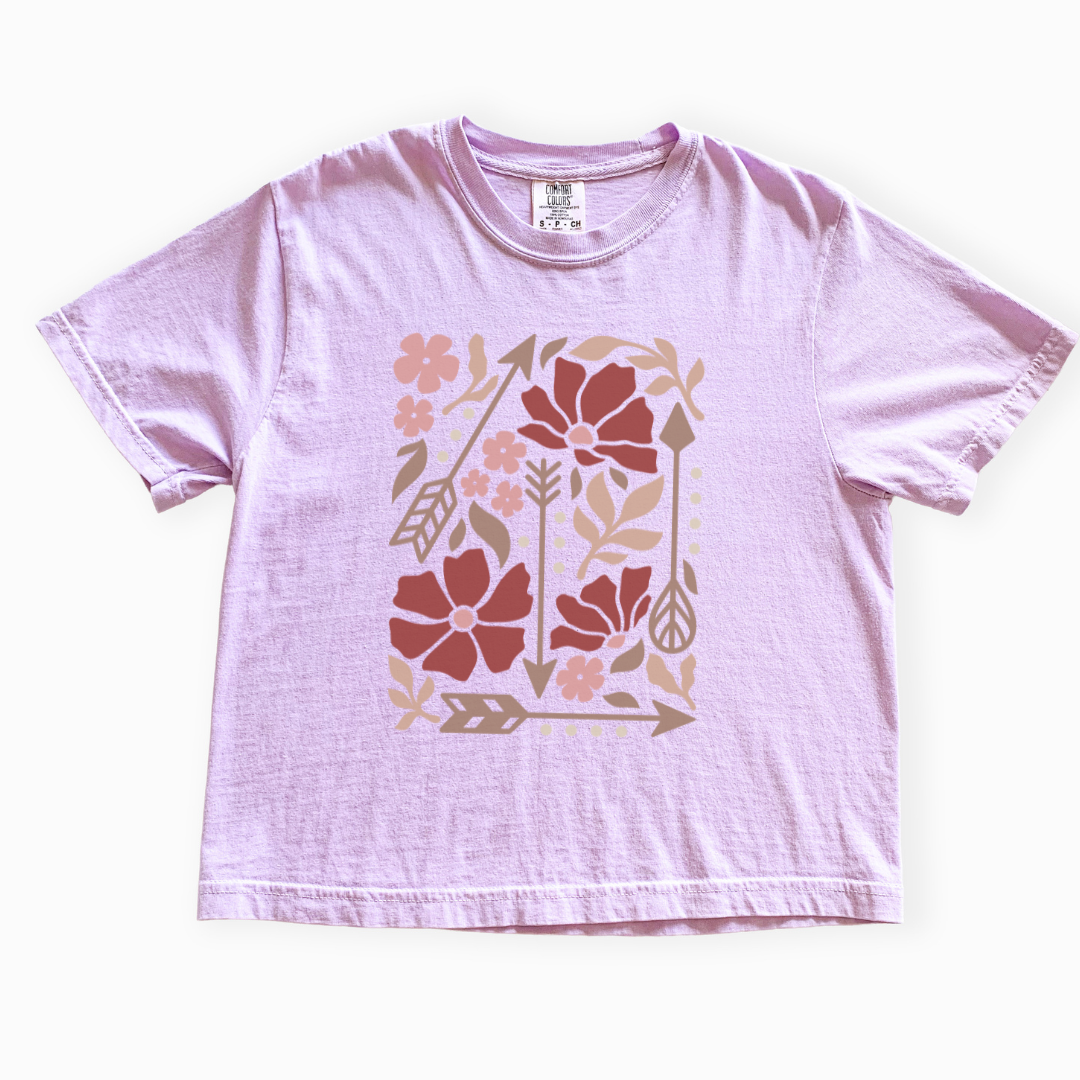 Arrows of Bohemia - Comfort Colors Boxy Cropped Tee