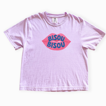 Bisou - Comfort Colors Boxy Cropped Tee