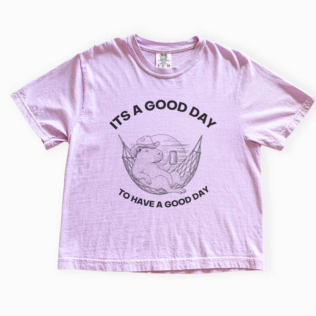 It's A Good Day To Have A Good Day - Comfort Colors Boxy Cropped Tee