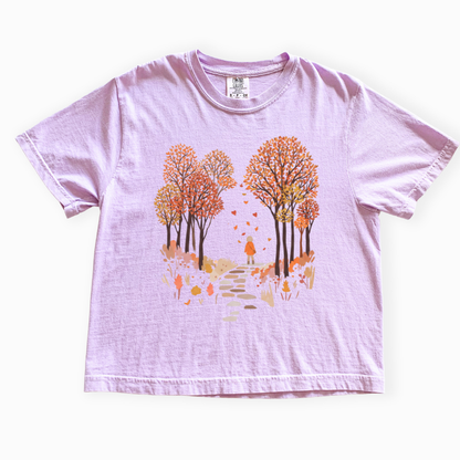 Autumn Walks - Comfort Colors Boxy Cropped Tee