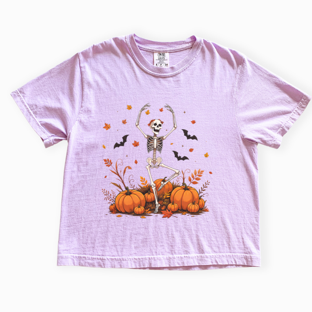 Dancing in the Pumpkin Patch - Comfort Colors Boxy Cropped Tee
