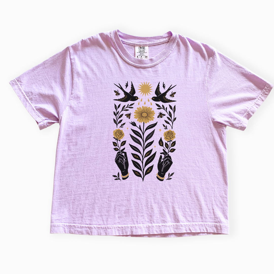 Sanctum Botanica - Comfort Colors Boxy Cropped Tee