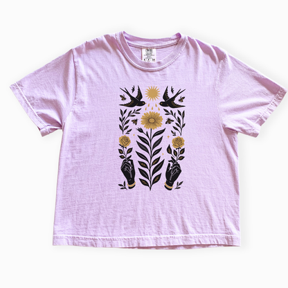 Sanctum Botanica - Comfort Colors Boxy Cropped Tee