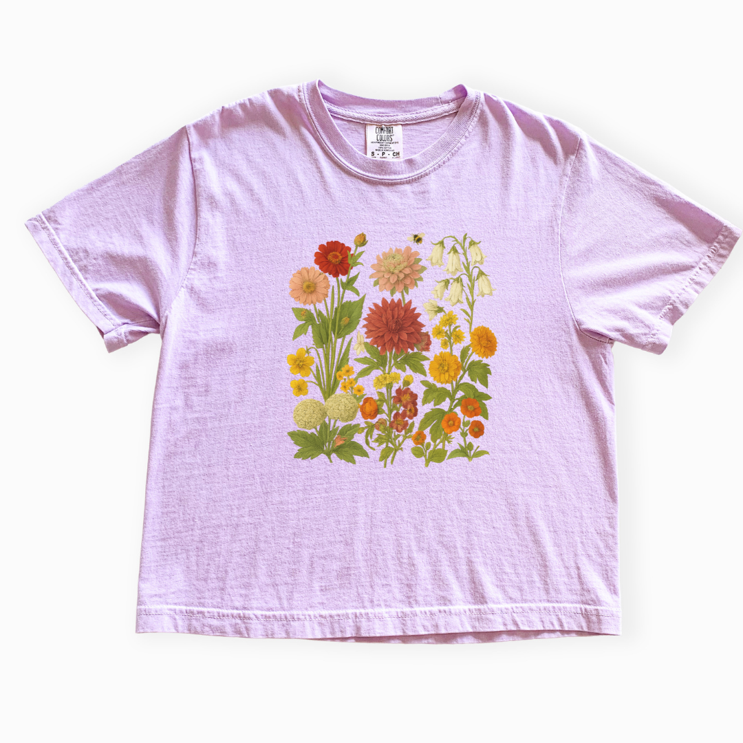 Secret Garden - Comfort Colors Boxy Cropped Tee