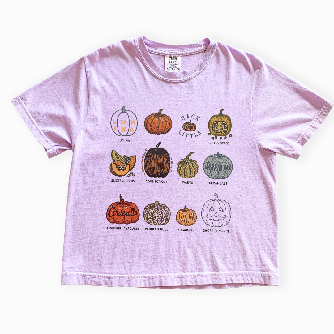 Pumpkin Patch - Comfort Colors Boxy Cropped Tee