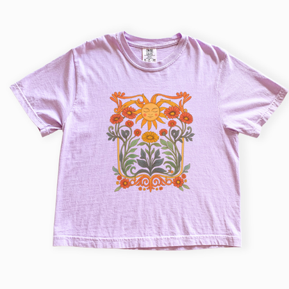 Helia's Garden - Comfort Colors Boxy Cropped Tee