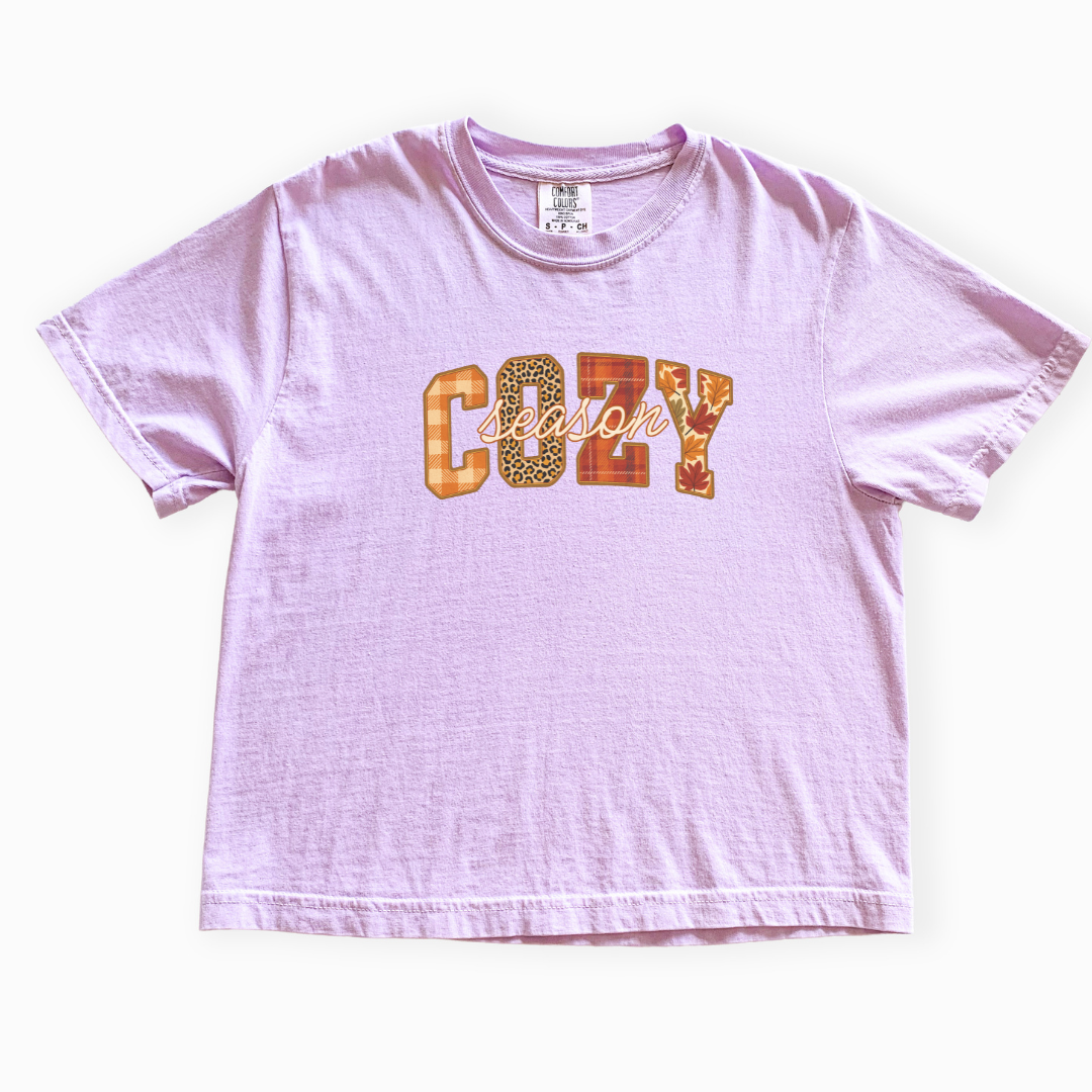 Cozy Season - Comfort Colors Boxy Cropped Tee