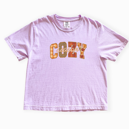 Cozy Season - Comfort Colors Boxy Cropped Tee